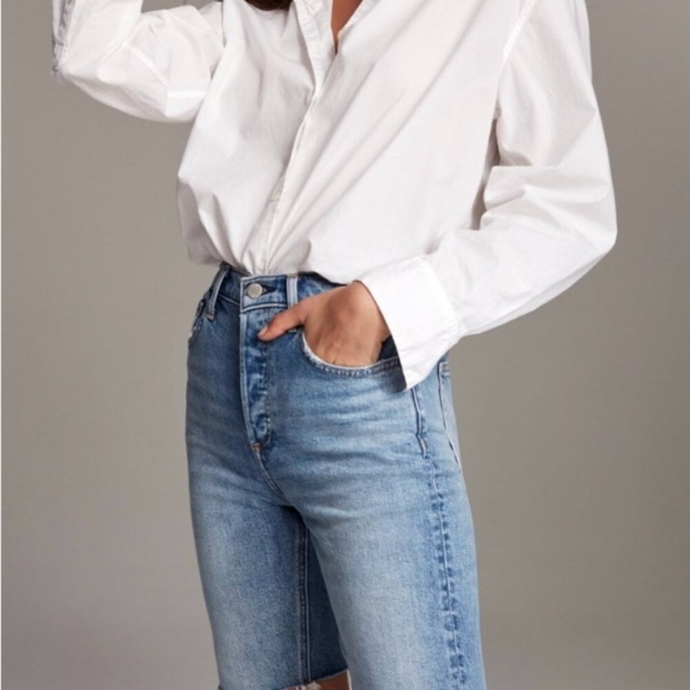 Aritzia Denim ForumThe Yoko Hi-rise Long Jean Short size 27